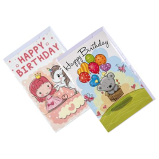 Birthday Greeting Card & Envelope - Girl